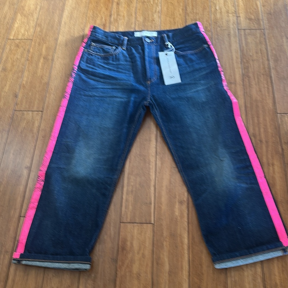 Marc By Marc Jacobs Annie Benji with tape Boyfriend crop jeans 30.New with tags.